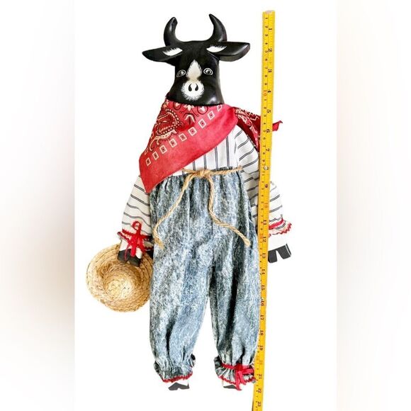 Vintage Wooden Cow Shelf Sitter Decorative Accent Farmhouse Home Decor. - Picture 10 of 11